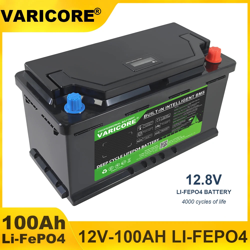 VariCore 12V/12.8v 340Ah 360Ah 180Ah 120Ah 100Ah 4s LiFePO4 Battery Lithium Iron Phosphate Batteries for RV Golf Cart Tax Free
