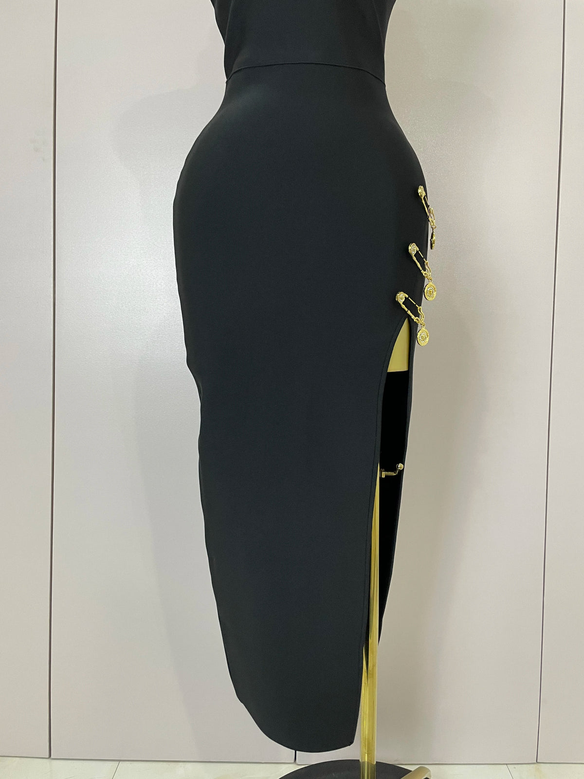 2025 New Elegant Slimming Black Pin Wrap Sleeveless Long Dress Women Fashion Celebrity Evening Party Luxury Birthday Outfit