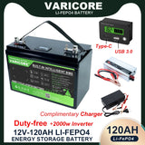 VariCore 12V/24V/36V/48V 360Ah 340Ah 180Ah 100Ah 120Ah LiFePO4 Battery for 4s 8s 10s 16s Solar Touring Car Golf Cart Duty-free