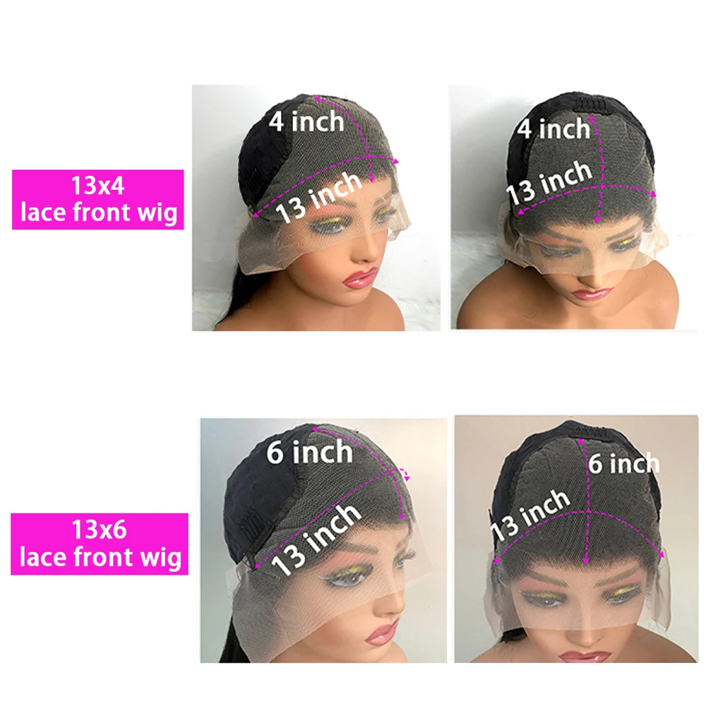 Human Hair Wigs 13x4 Deep Wave Frontal Wig Lace Wig 13x6 Human Hair 250