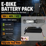 Hailong Downtube Lithium Battery 36/48/52V, 12-30Ah Capacity for Bafang BBS02 BBS03 BBSHD E-Bike Motors
