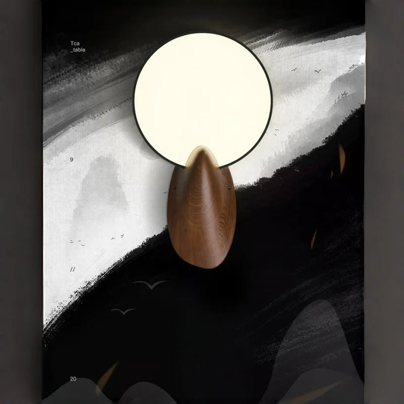 Modern New Chinese Style Led Ceiling Light Living Room Bedroom Master Light Wabi-Sabi Style Antique Solid Wood Home Appliance