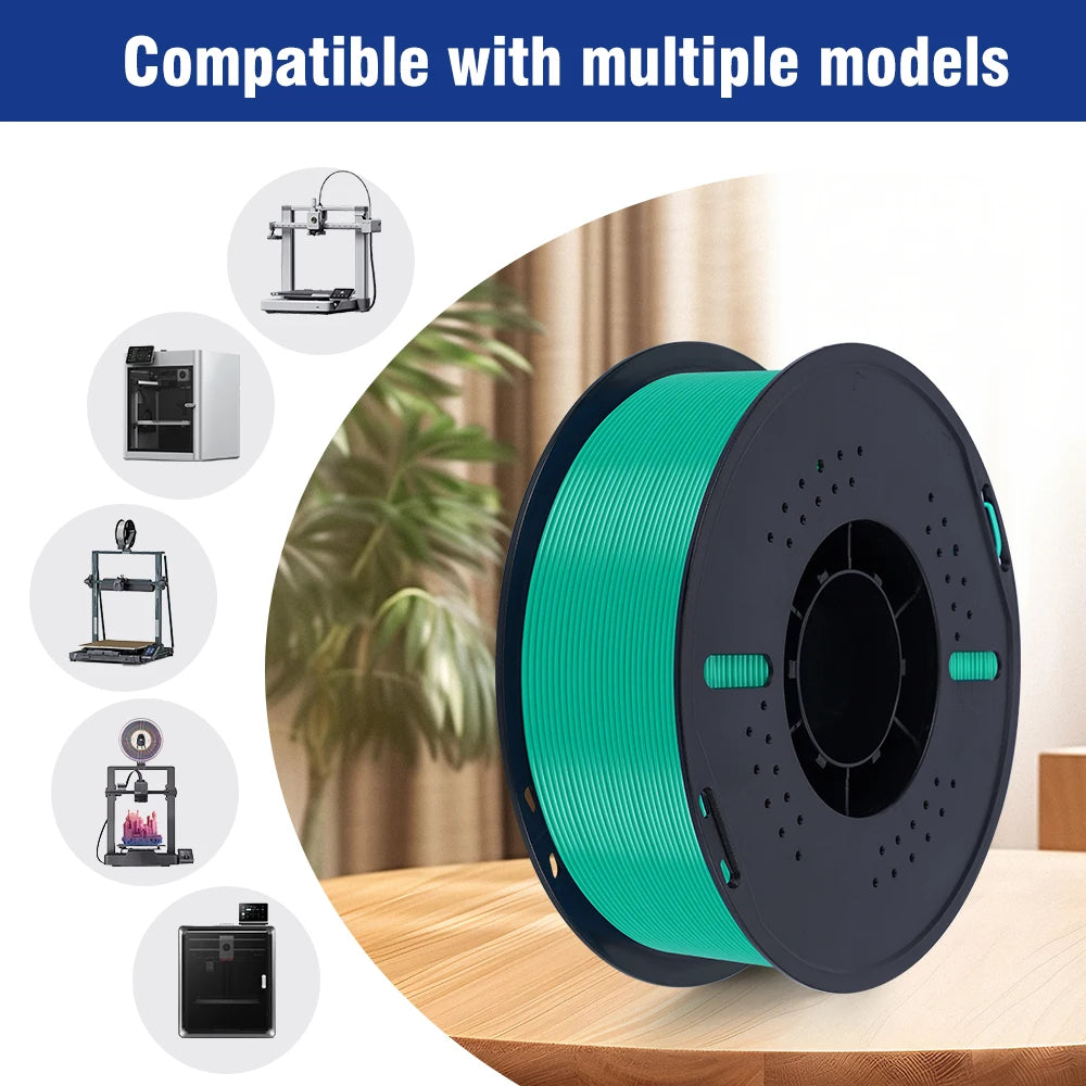 KINGROON High Speed PETG 3D Filament PLA/PETG 5KG 3D Printing Filament 1.75mm 100% Neatly Wound HS Filament 350mm/s Printing