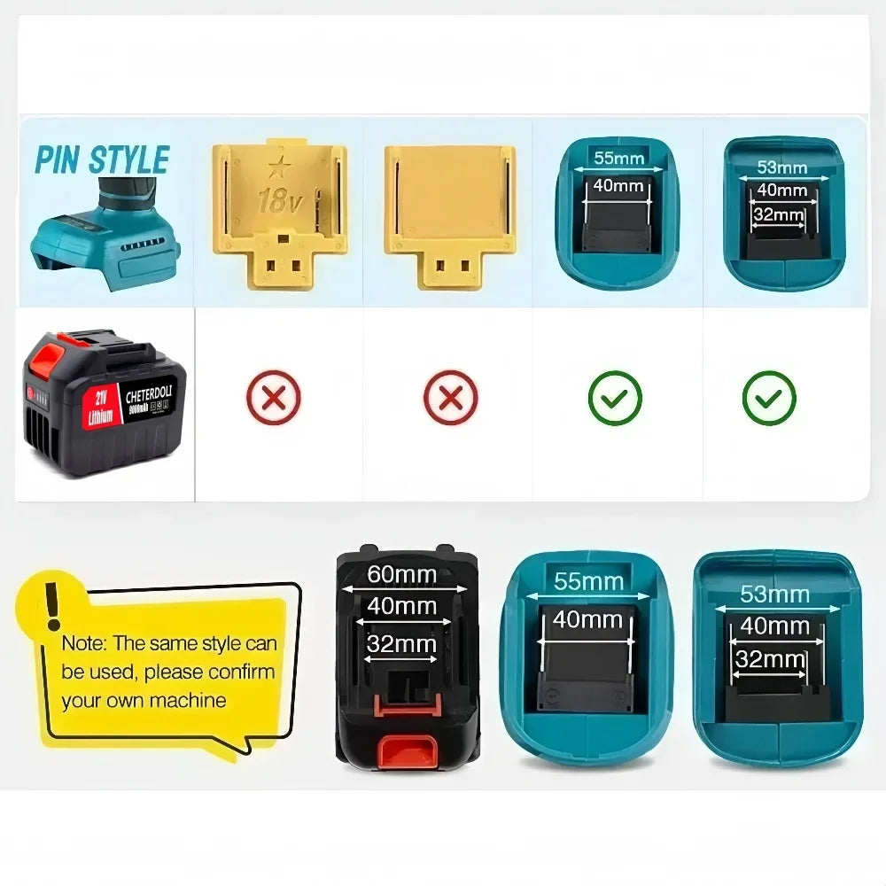 Aleiavy 21V Battery 9.0Ah For Makita 18V Power Tools Replacement Accessories BL1860 BL1850 / Li-ion Rechargeable Batteries Pack