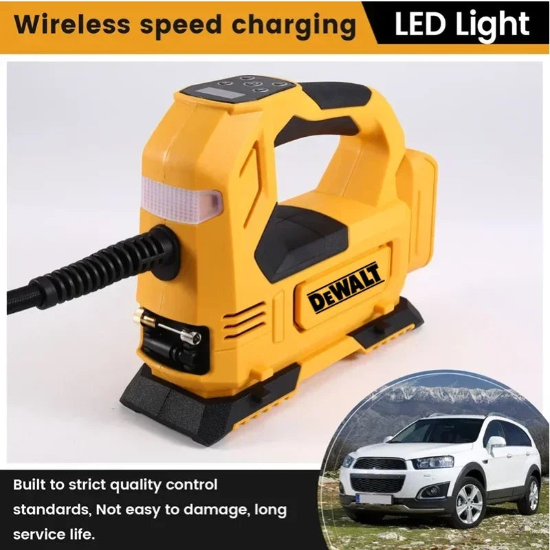 DeWALT 18V 20V Cordless Portable Air Pump Tire Inflator Electric Compressor For Car Motorcycle Bike Rechargeable Power Tool