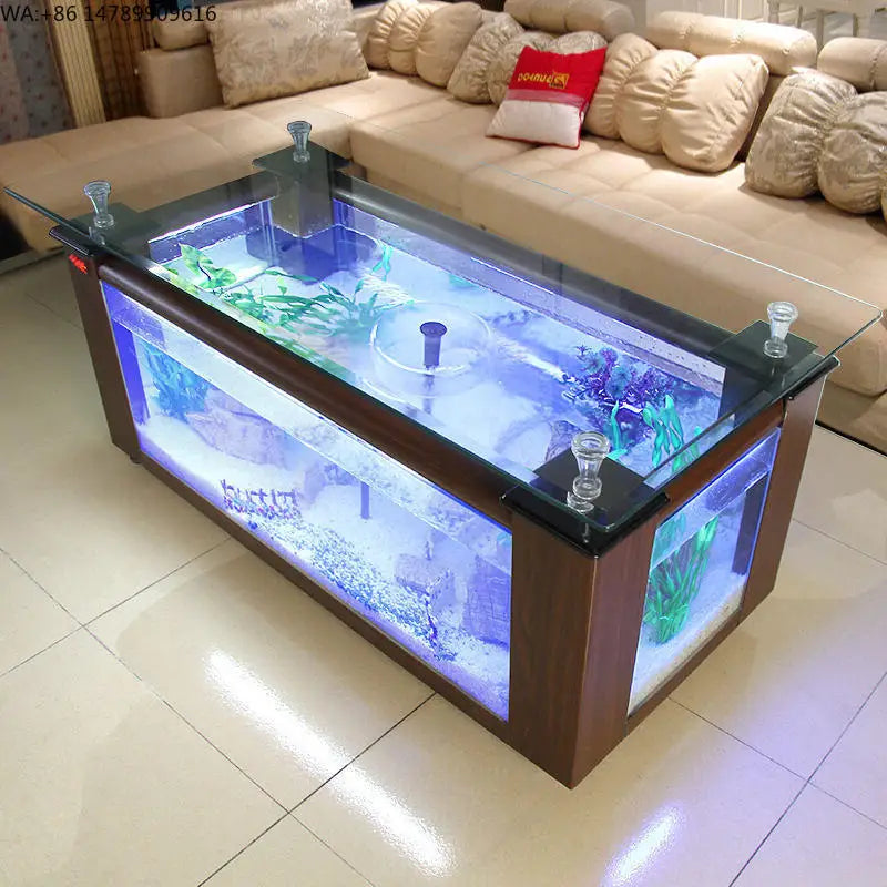 All-in-One AquariumHigh-Quality Dining Table Aquarium, Living Room Premium Aquarium And AccessoriesFish TankSelf-Cleaning Fish T
