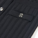 Spring And Summer New Fashion Thin Cut Hollow Lace Silver S Button Slim Fit Round Neck Sleeveless Temperament Women's Dress