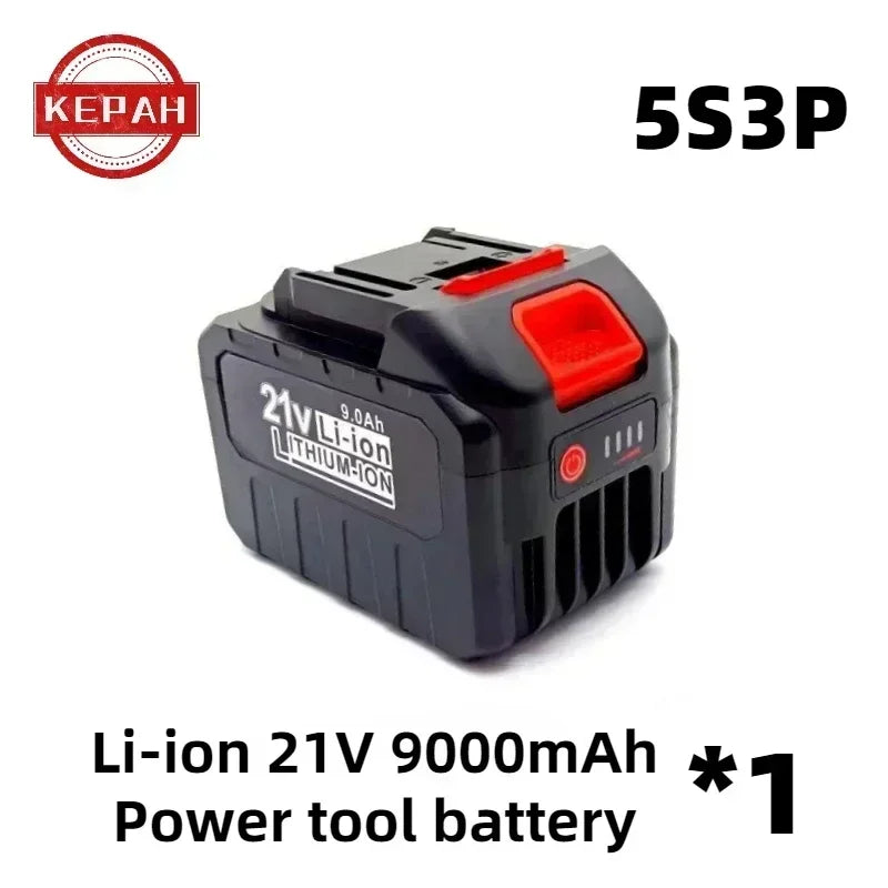 New 21V 9.0Ah18650 lithium-ion tool battery, high current, high discharge, suitable for replacing Makita's screwdriver/drill bit