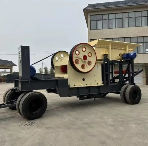 Customized Mobile Jaw Crusher Truck Construction Waste Crushing Station Rock Granite Crusher Stone Sand Making Machine 1 Year
