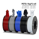 KINGROON High Speed PETG 3D Filament PLA/PETG 5KG 3D Printing Filament 1.75mm 100% Neatly Wound HS Filament 350mm/s Printing