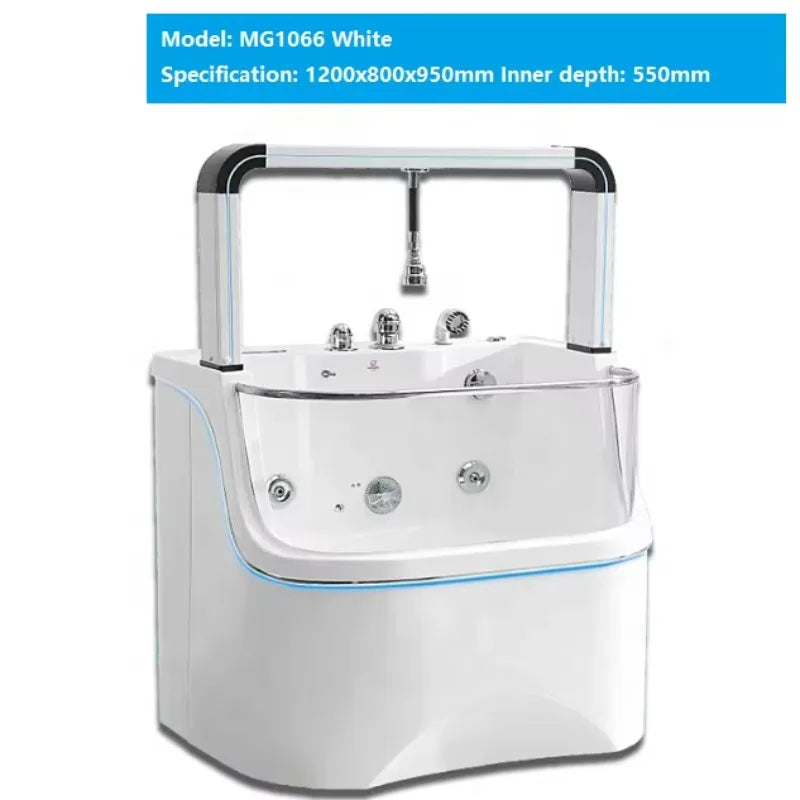 Acrylic Dog Ozone Bath with Milk Multifunctional Pet Spa Adjustable Surf Dog Bath Pet Salon