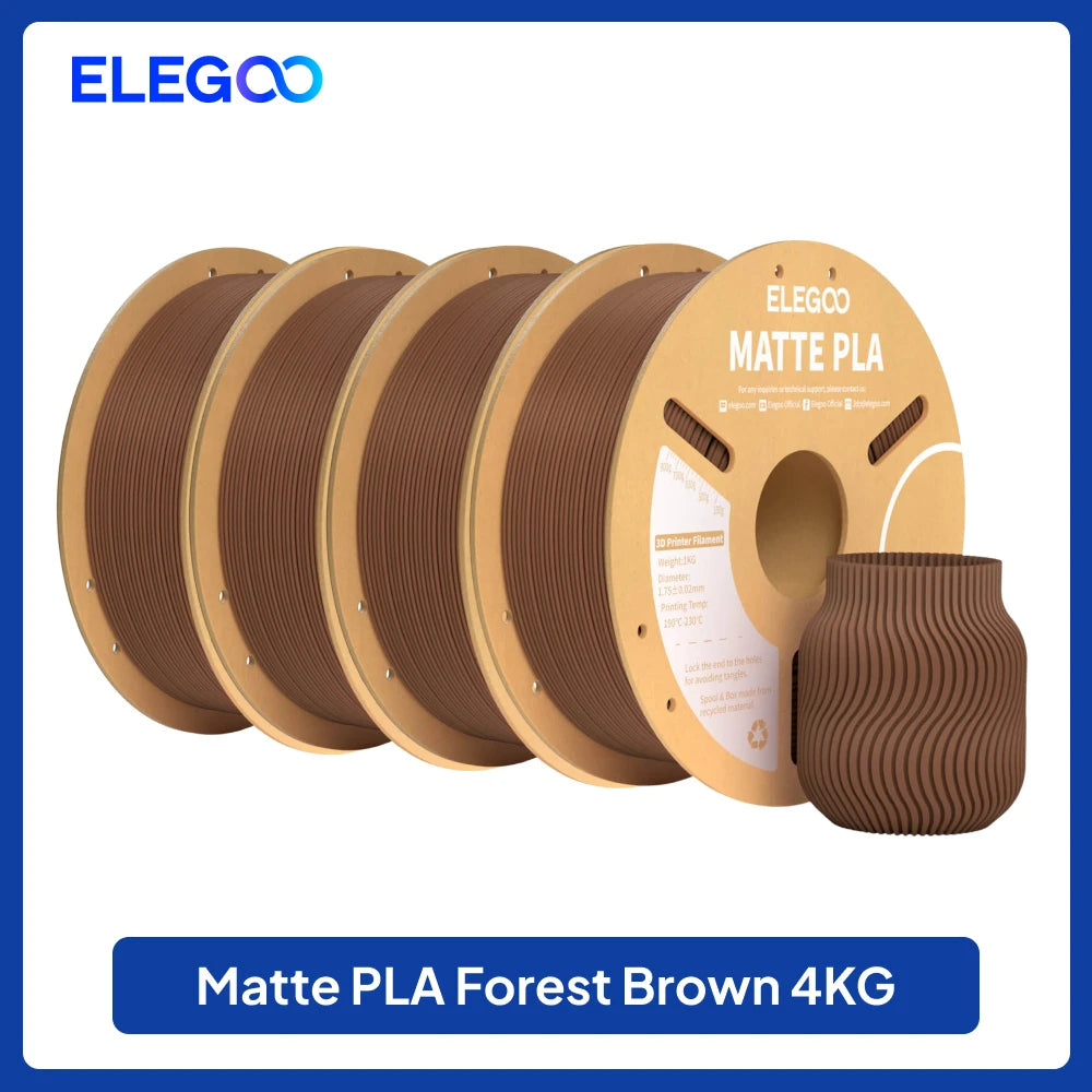 ELEGOO Multiple-Color Matte PLA Filament 1.75mm 2KG/4KG/5KG/10KG For EU US