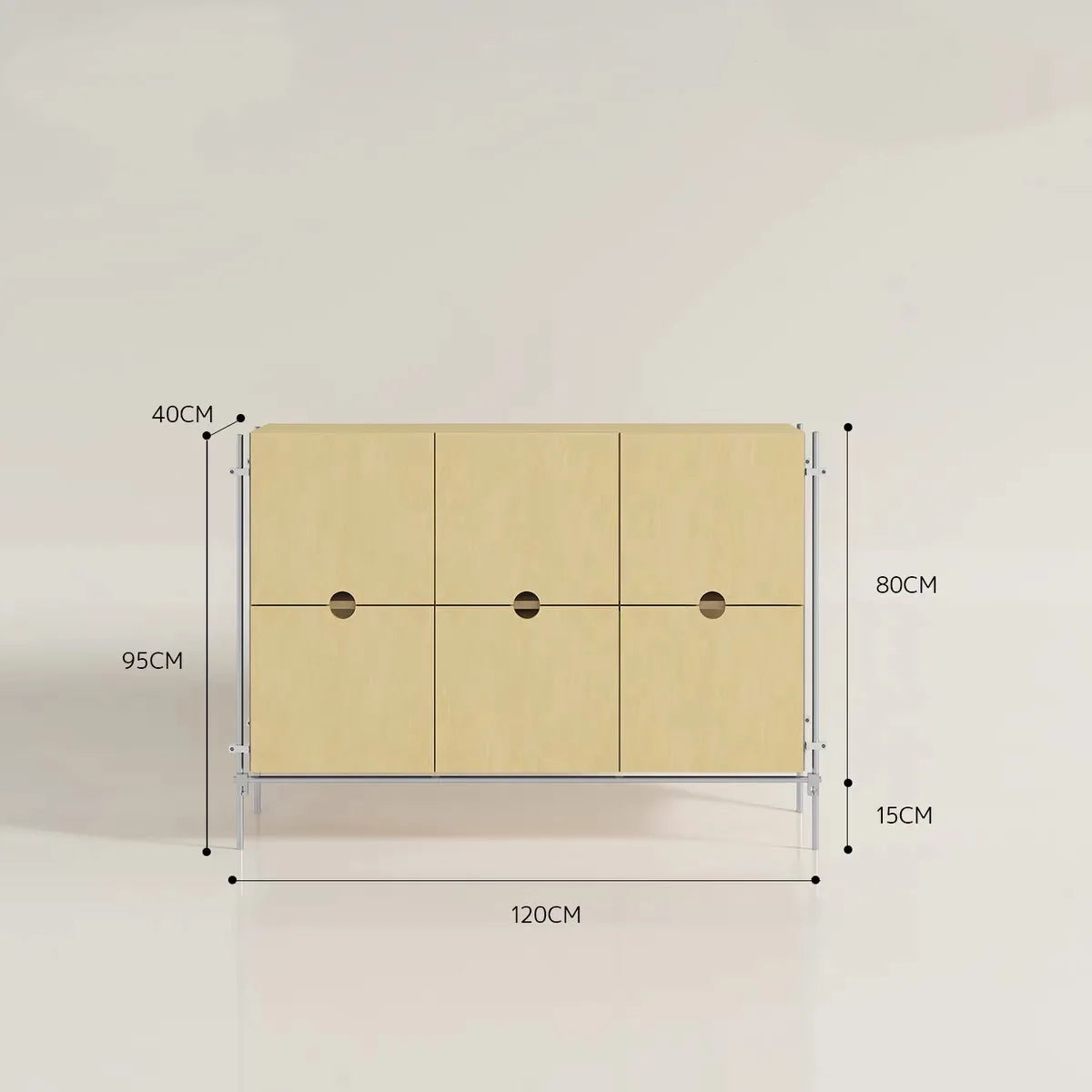 Birch marine board sideboard, industrial style dining room living room storage cabinet drawer living room multi-layer wall stora