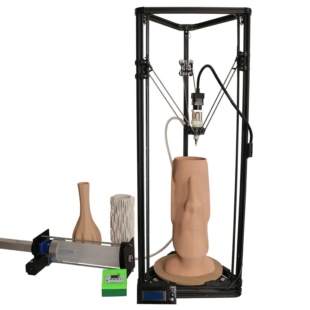 TC280 ceramic clay 3D printer 0.5 liter barrel 280mm*630mm with feeding system electric push rod large area large area