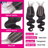 Body Wave Bundles With Closure 2x6 4x4 Brazilian Hair Weave Bundles With 13x4 Frontal Natural Human Hair Bundles And Closure