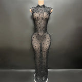 Elegant Luxury Crystal Party Dress Birthday Celebration Dress Bride Diamond Long Prom Dress Mother Formal Grand Party Dress