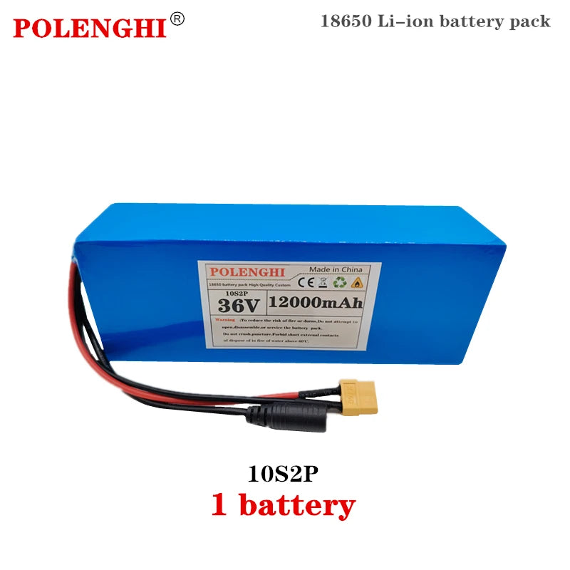 36V 7000 or 12000mAh 10S2P XT-60 or T Plug Rechargeable Lithium Battery Pack Built-in BMS Circuit