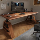 Modern Wooden Electric Height Adjustable Computer Desk High End Design Standing Desk Converter Study Desk Home Furniture FYCD