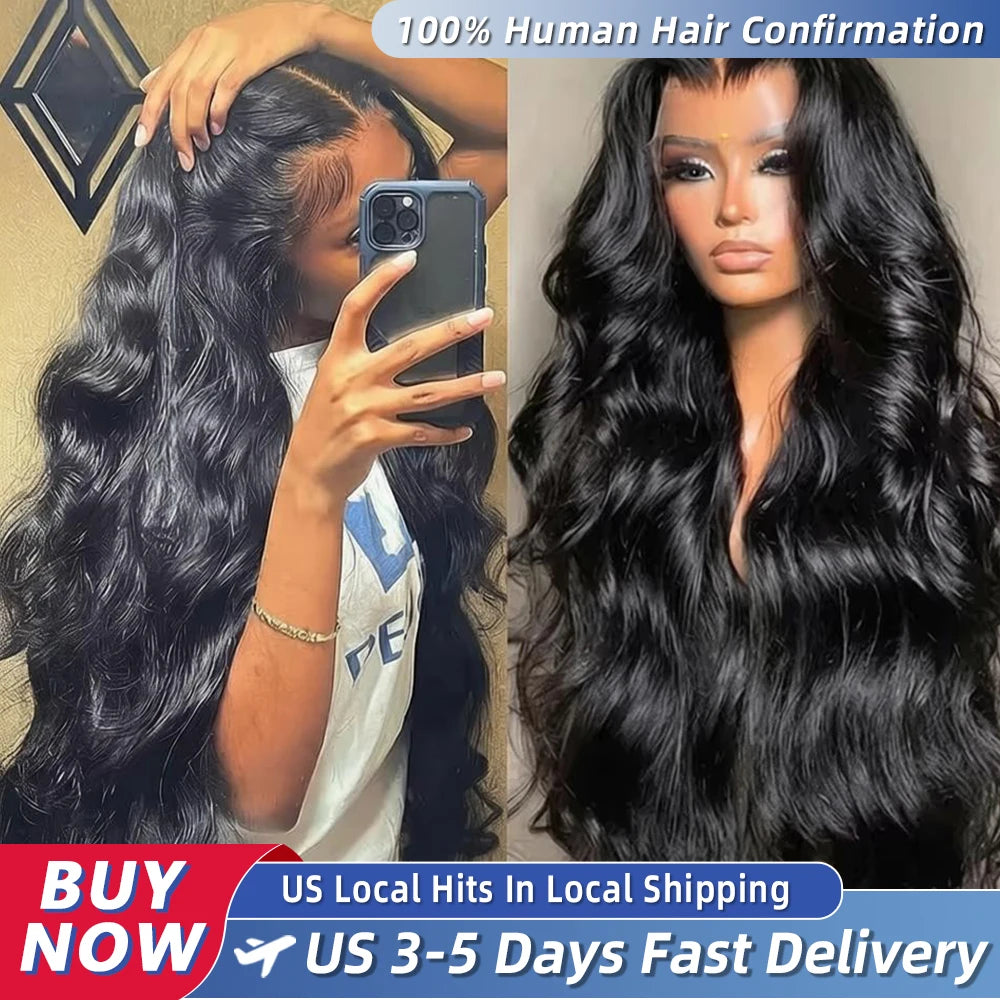 200% Real Density Body Wave 13x6 HD Transparent Lace Frontal Wigs For Women ≥98% Human Hair Wig 13x4 360 Pre Plucked Lace Front