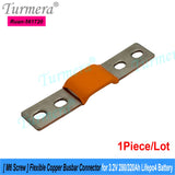 Turmera 24V 48V 12V Lifepo4 Battery Flexible Busbar Copper Connecter Hole to Hole 56mm 2mm 400A for 280Ah 320Ah Lifepo4 Battery