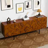 Solid wood dining side cabinet entrance entrance decoration living room multi-functional storage cabinet