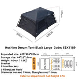 MOUNTAINHIKER Camping Family luxury Tent 3-12 Person Double Layers Oversize 2 Rooms Thickened Rainproof Outdoor Tour Equipment