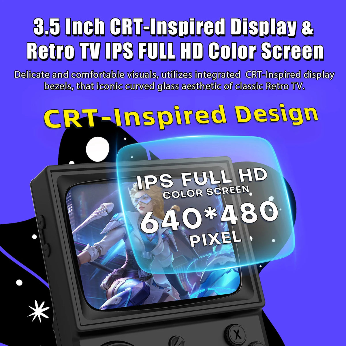 R36T Retro Handheld Game Console 22000+Game 3.5'' HD IPS Screen WI-FI Multiplayer 128G Portable Pocket Video Player Ship From US