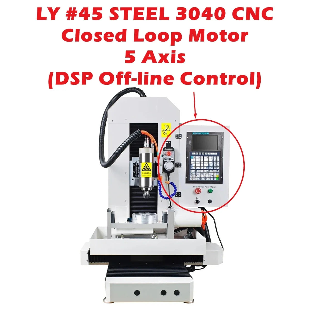 Steel Structure Metal 5 Axis 2.2KW CNC Router 3040 Option ATC System XYZAC Closed Loop or Servo Motor Engraving Milling Machine