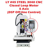 Steel Structure Metal 5 Axis 2.2KW CNC Router 3040 Option ATC System XYZAC Closed Loop or Servo Motor Engraving Milling Machine