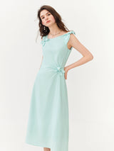 FSLE【L'amour Series】Summer Women's French Style Spaghetti Strap Slip Elegant Dress Waist-Cinching Maxi Coquette Effortless Style