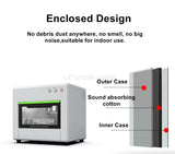 FK10 Enclosed Desktop CNC Engraving Machine 4 Axis Linkage for Jewelry Jade Stone Glass Gem Metal Wood Shale Graphite Firebbrick