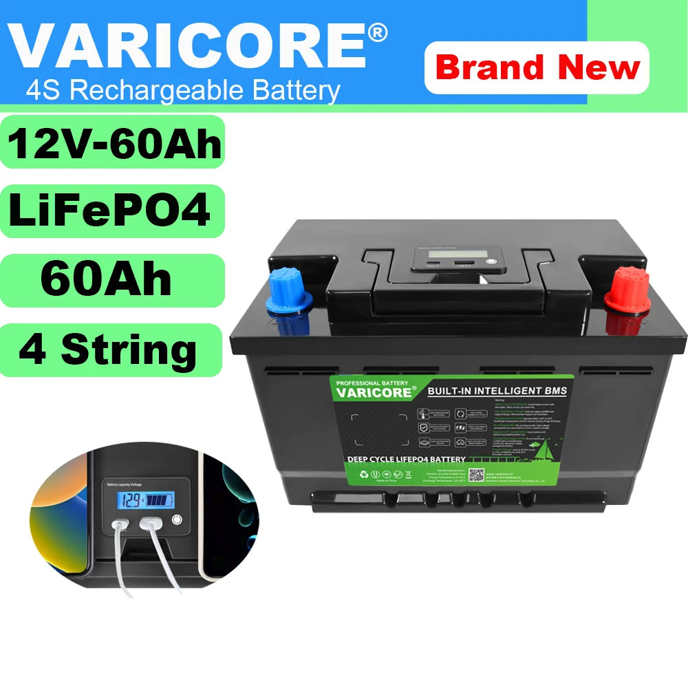 VariCore 12V/12.8v 340Ah 360Ah 180Ah 120Ah 100Ah 4s LiFePO4 Battery Lithium Iron Phosphate Batteries for RV Golf Cart Tax Free