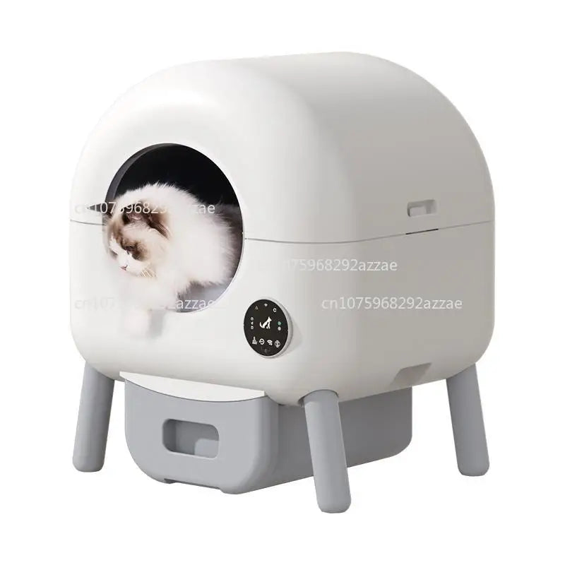 Intelligent Fully Automatic Cat Litter Box Extra Large Cat Toilet Fully Enclosed Electric Cleaning