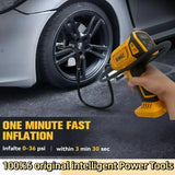 Dewalt Cordless Rechargeable Handheld Electric Air Pump Compressor with Digital Pressure Gauge for Car Tires & Motorcycles