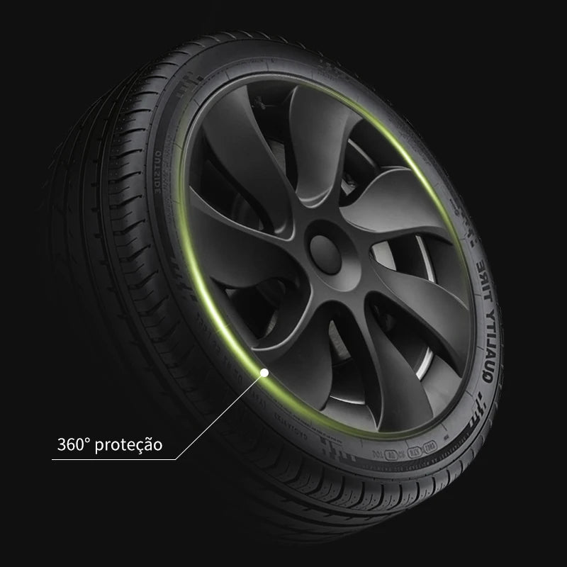 4PCS Wheel Cover For Tesla Model Y 2020-2024 19 Inch Right＆Left Hubcaps Cyclone Style Wheel Cover Replacement Accessories