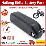 Hailong Battery 36V 48V 52V 20Ah 30Ah 40Ah 18Ah for Bafang BBS02 BBS03 BBSHD Motor Hailong Battery 36V Hailong 48V