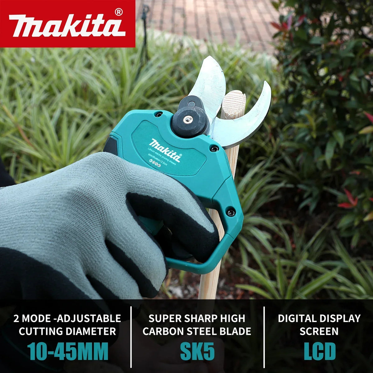 Makita 18V Brushless Cordless Pruning Shears:Perfect Tool for Easy and Accurate Fruit Tree&Branch Trimming in Gardens