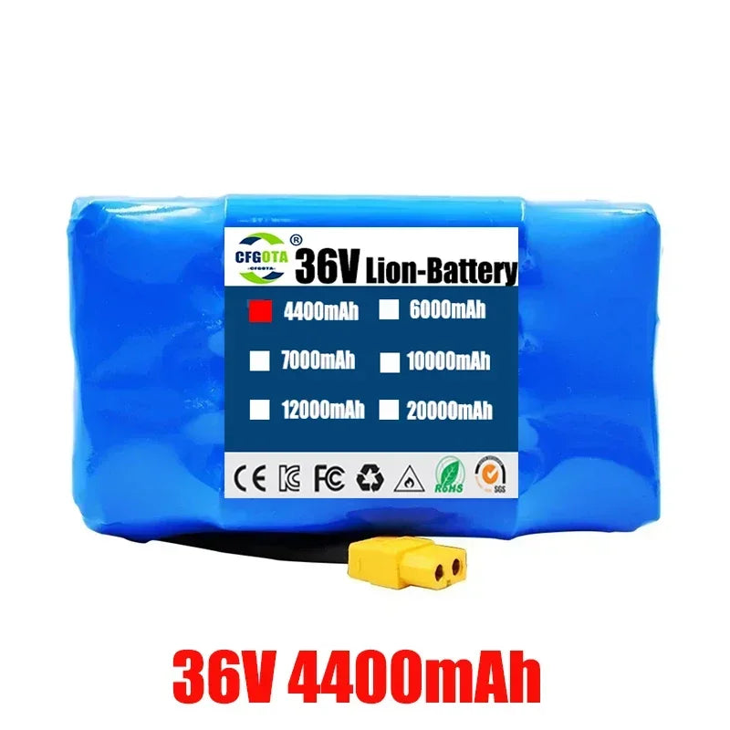 36V 7Ah Battery Hoverboard Rechargeable Li-ion Battery Pack Li-ion Cell for Electric Self Balance Scooter Hoverboard Unicycle