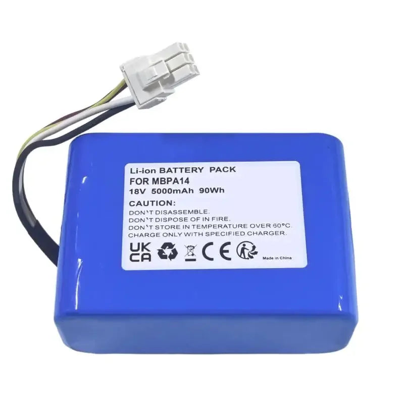 MBPA14 18V 5000mAh Li-ion Replacement Battery Pack for Dreame A1 Pro A2 Robot Lawn Mower Robotic Mower Lawn Care Accessory