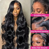 30 40 Inch Body Wave 5x5 Glueless Wigs Human Hair Wear and Go glueless