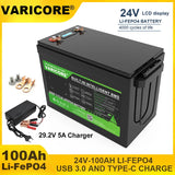 VariCore 24V 100Ah 60Ah 32Ah 8s LiFePO4 Battery Lithium Iron Phosphate for Boat Golf Cart Car Lighter Batteries 29.2V Duty-Free