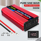 Pure Sine Wave Inverter 3500W/4000W/4500W/5000W inverter  12v converter 60HZ Portable camping car available US socket