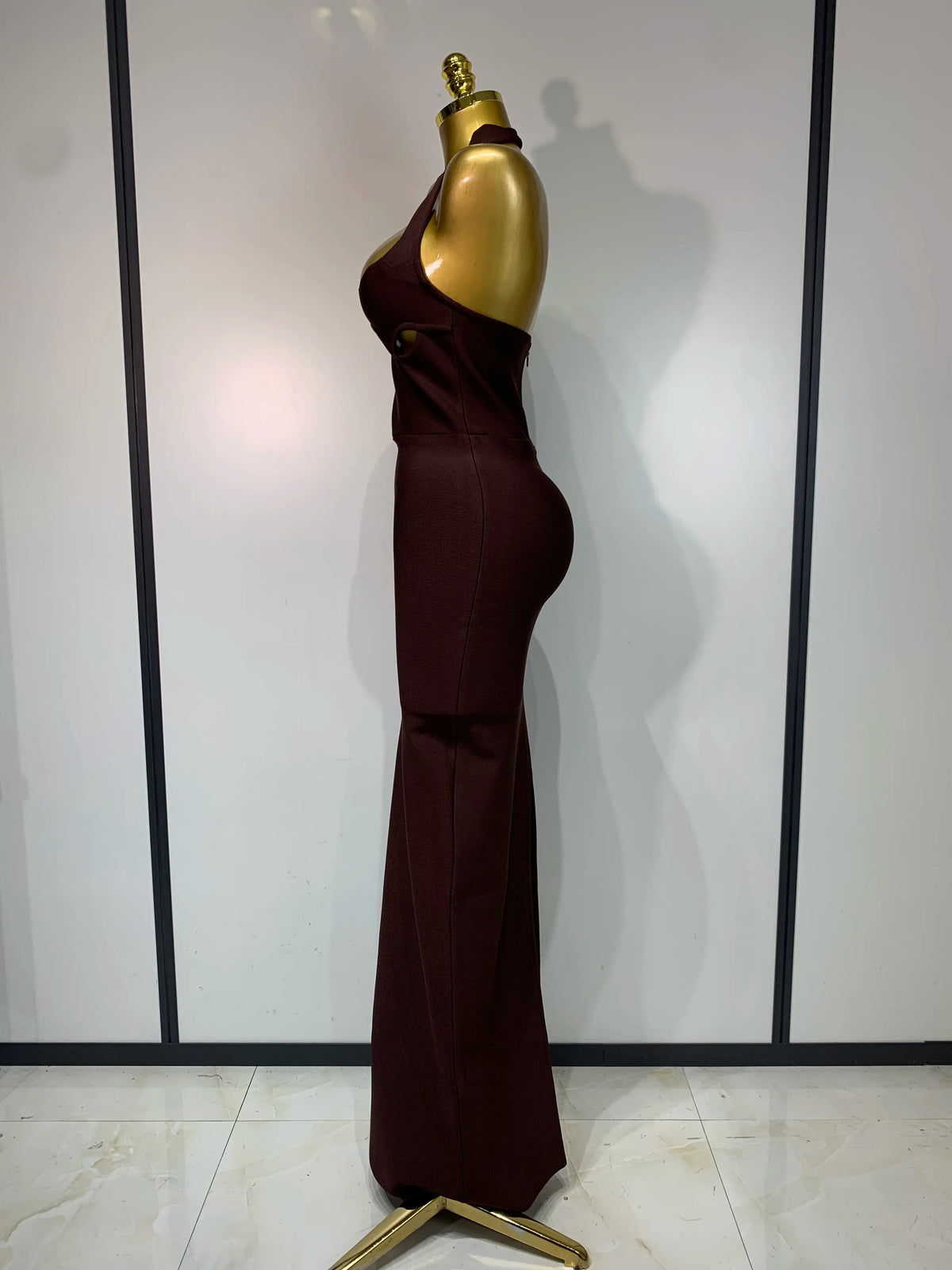 Women Halter Neck Sexy Cut Out Backless Bandage Long Dress Celebrity Elegant Evening Party Luxury Birthday Nightclub Dress