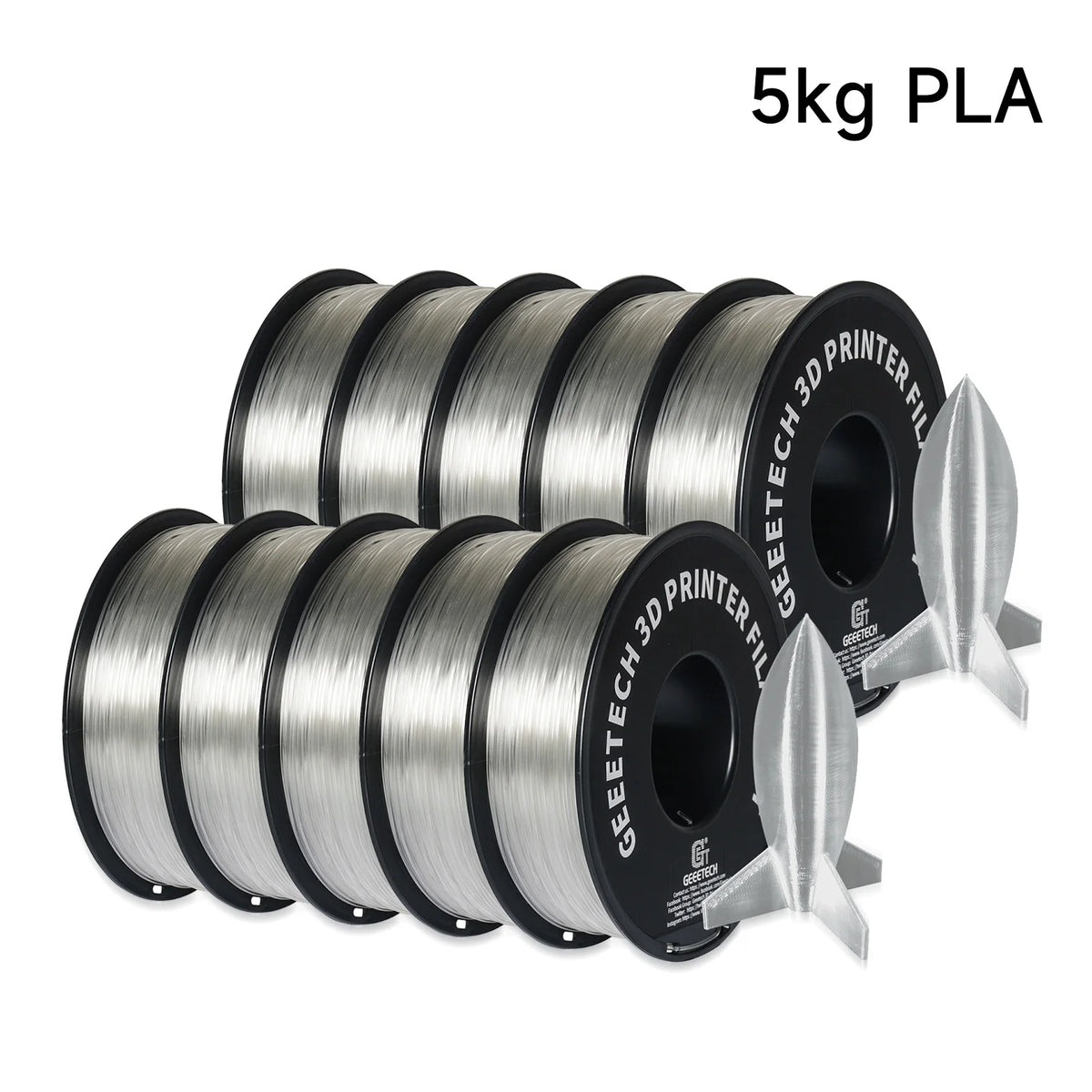 Geeetech 10Kg PLA Filament Plastic For 3D Printer 1.75mm,Tangle-Free, 3d Printing Wire Materials Vacuum Packaging
