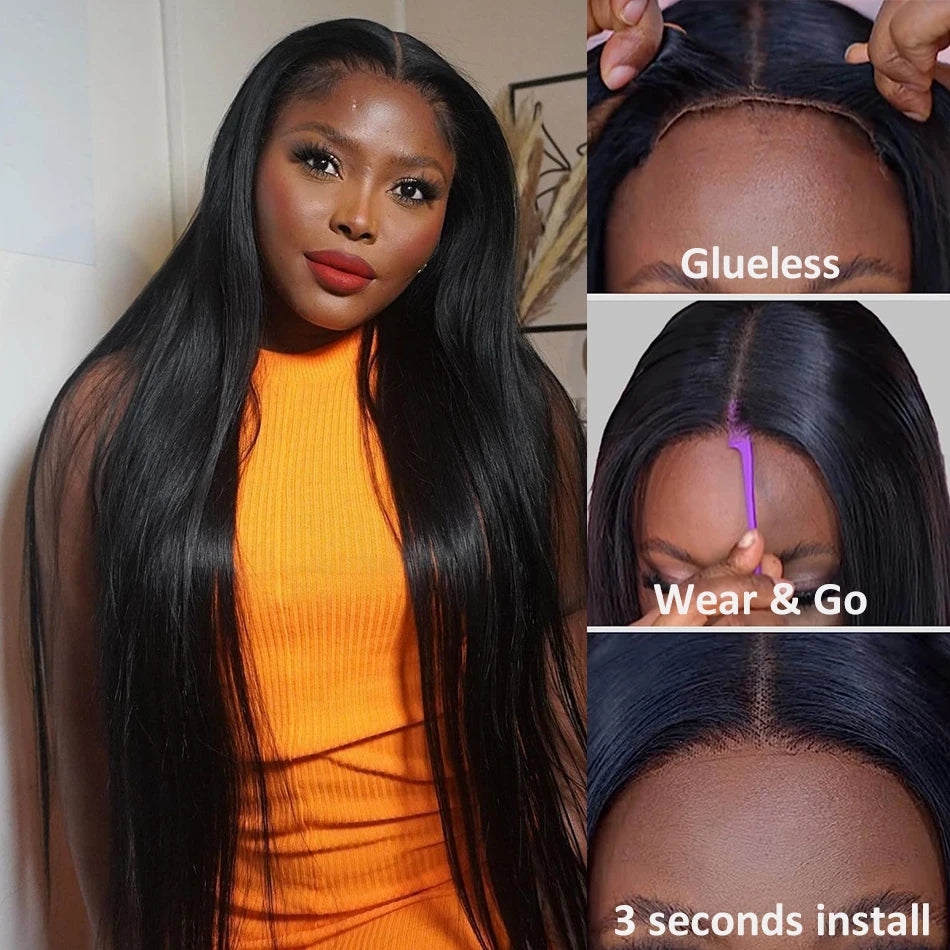 Straight Lace Front Wigs 13X6 Hd Lace Frontal Wig Glueless Wig 13X4 Human Hair 30 36 Inch Brazilian 4X4 5X5 Pre Cut Closure Wigs