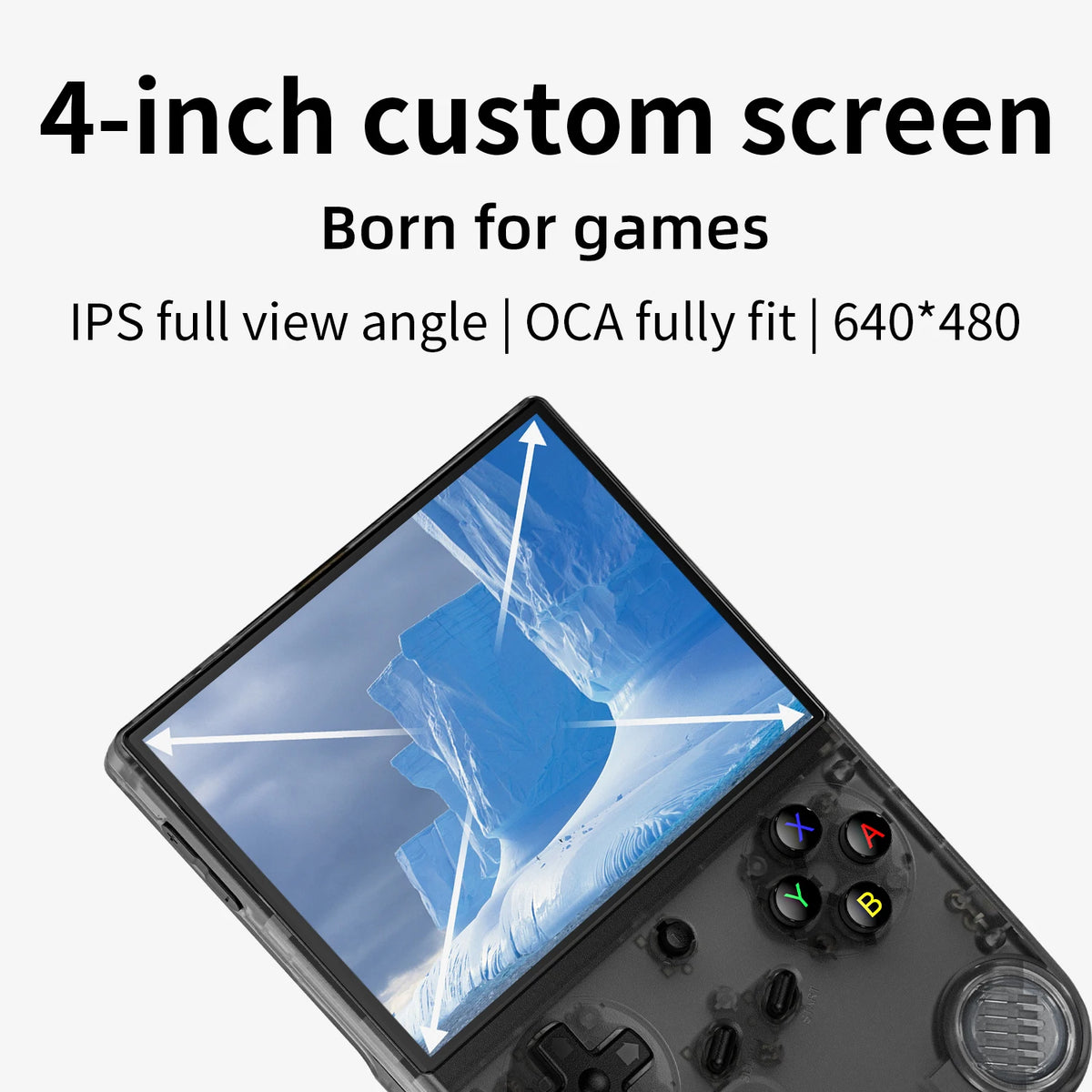ANBERNIC RG 40XXV Retro Handheld Game Console 4.0 inch IPS Screen Linux 64bit System With RGB Light 64G Card 5000+ Games RG40XXV