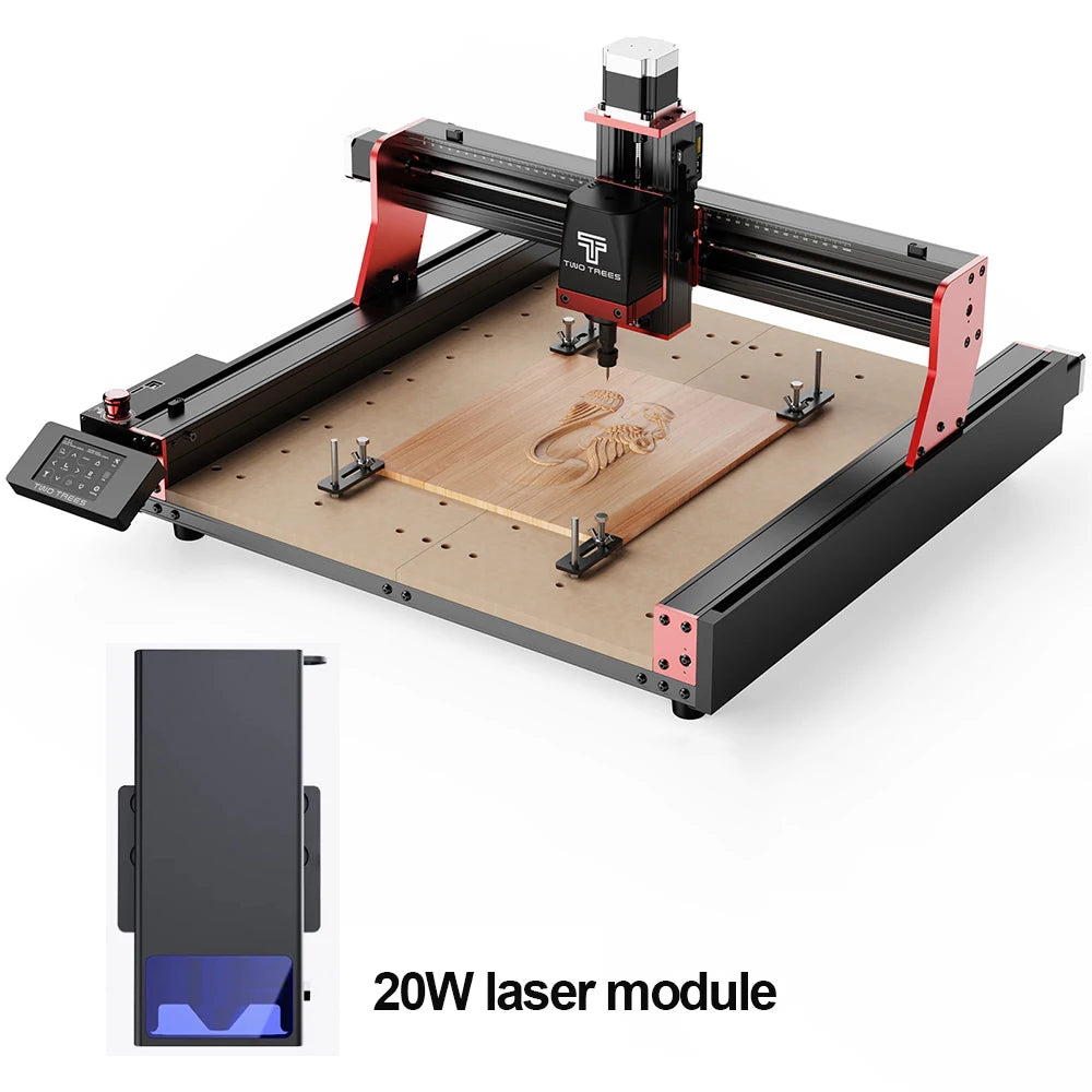 Twotrees TTC450 PRO Laser Milling Engraver Machine 4 AxisDIY Woodworking Cutting Screen UI Upgrade Support Switching Laser Mode