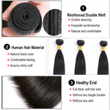 8-30 '' Wholesale Bone Straight Human Hair Bundle With Closure Frontal HD Transparent Peruvian Raw Virgin15A Hair Extension