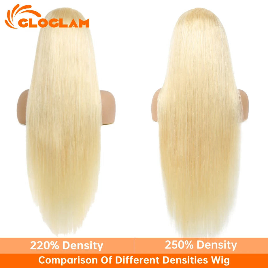 Straight 220 Density 13x4 13x6 360 Lace Front Wig Human Hair Pre Plucked
