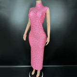Elegant Rhinestone Party Dresses luxurious Celebration Birthday Dress Wedding Ball Sparkles Couture For Baby Shower Dress